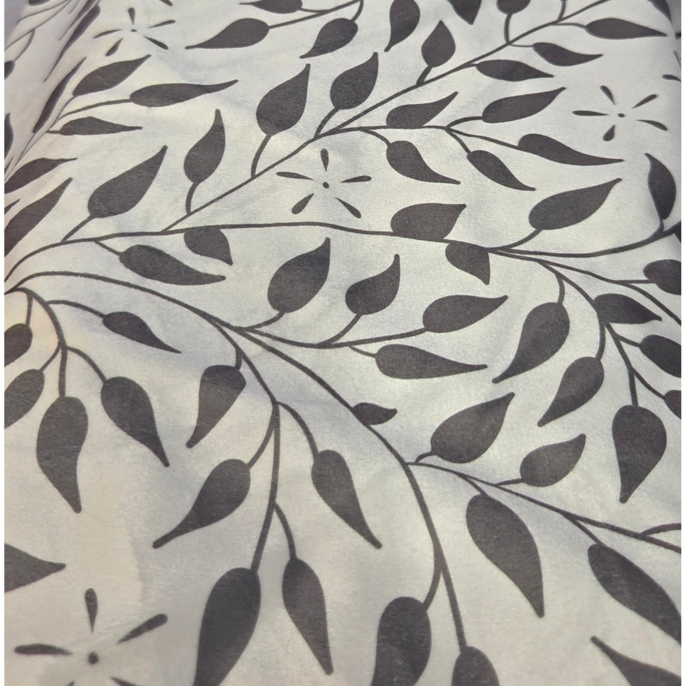 NEW 58"W Minky Short Pile Fur Leafy Vines Botanical Leaf Fabric By The‎ Yard